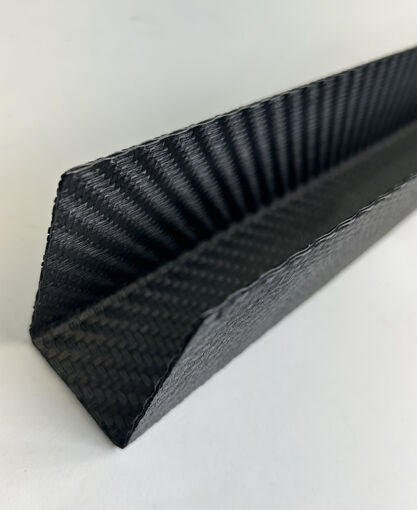Woven CFC C channel - 0.79" base x 3.15" leg x 0.05" wall x 39.37" long
